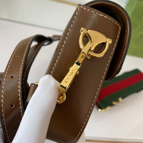 🔥Gucci Horsebit 1955 Brown Shoulder Bag - Picture 5 of 9